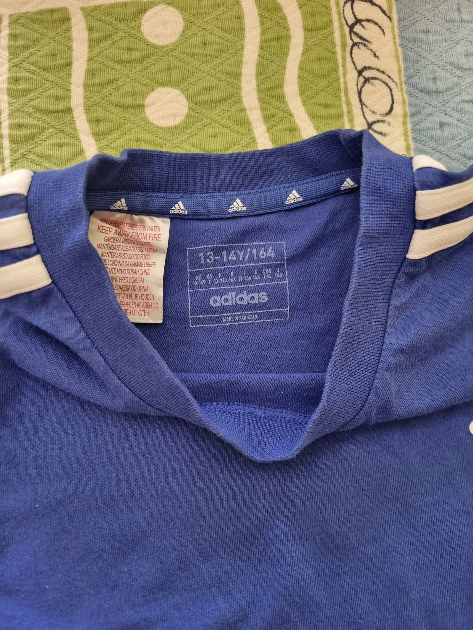 Adidas blue t-shirt boy size 13-14 – photo 3